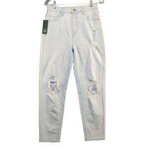 Wild Fable Women's Highest Rise Mom Jeans Blue 6/28 Distressed Light Wash W/Tags